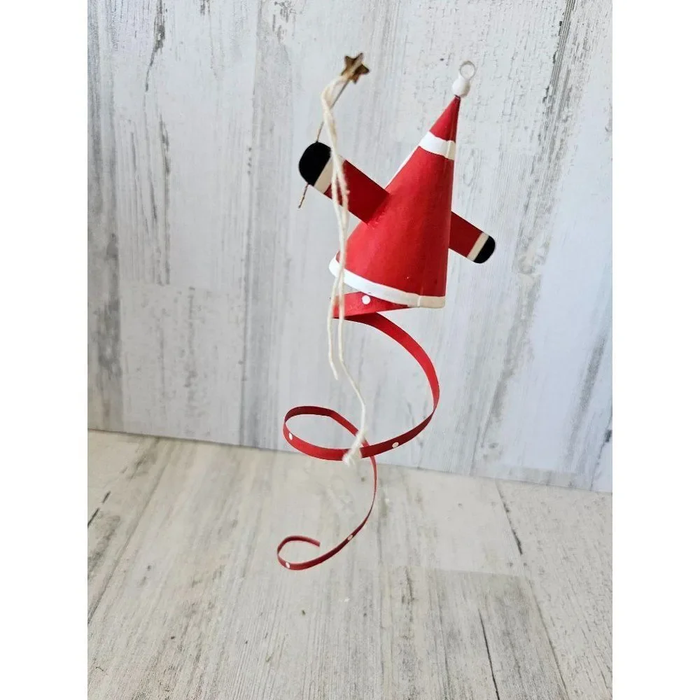 Dept 56 spiral metal Santa‎ tree ornament decor